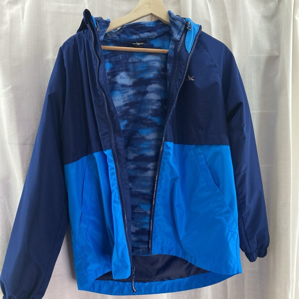 Eddie Bauer Boys Youth 3-in-1 Jacket‎ Blue - Picture 3 of 16
